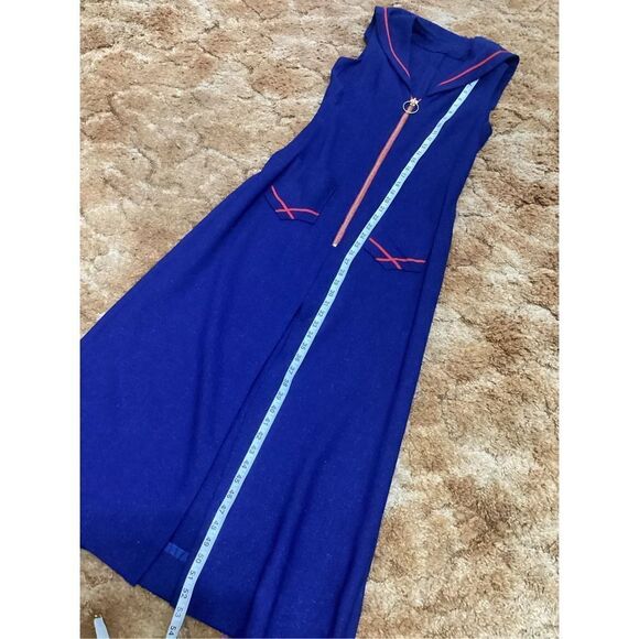 Vintage Handmade Sailor Style Maxi Dress S - Picture 4 of 10